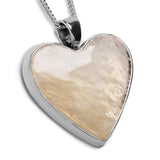 Heart Shaped Plume Agate Necklace -  Natural Designer Gemstone