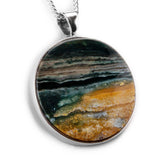 'Moonlight at the Shore' Opalized Petrified Wood Necklace - Natural Designer Gemstone