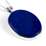 GRAND & BOLD : Lapis Lazuli Oval Necklace - Natural Designer Gemstone