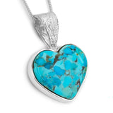 Beautiful Kingsman Heart Mohave Turquoise Necklace - Designer Gemstone