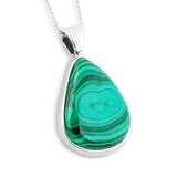 Midnight Jungle: Malachite Necklace - Natural Designer Gemstone