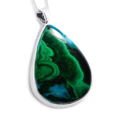 Electric Balance: Azurite-Malachite Statement Necklace
