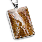 Picturesque Opalized Petrified Wood Necklace - Natural Designer Gemstone
