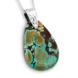 Bamboo Mountain Hubei Turquoise Necklace - Natural Designer Gemstone