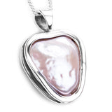 Natural Freshwater Pearl Necklace in Silver - Natural Designer Gemstone