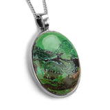 Oval Tibetan Turquoise Necklace - Natural Designer Gemstone