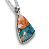 Contemporary Oyster Copper Turquoise Necklace - Natural Designer Gemstone