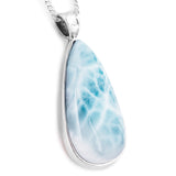 Ocean Blue AAAA Quality Larimar Necklace - Natural Designer Gemstone