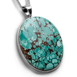 Statement Tibetan Turquoise Necklace - Natural Designer Gemstone