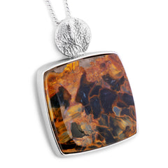 Eye of the Storm: Pietersite Necklace - Natural Designer Gemstone
