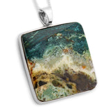 'Force of the Ocean' Opalized Petrified Wood Necklace - Natural Designer Gemstone