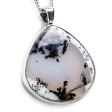 'Frosty' Dendritic Opal Necklace - Natural Designer Gemstone