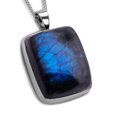 Fabulous Blue Flash Labradorite Necklace - Natural Designer Gemstone