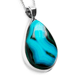 Contemporary Azurite-Malachite Necklace - Natural Designer Gemstone