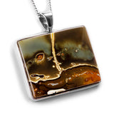 'Cyclone'  Opalized Petrified Wood Necklace - Natural Designer Gemstone