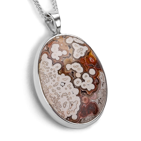 Mexican Crazy Lace Agate Necklace -  Natural Designer Gemstone