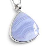 Perfect Blue Lace Agate Gemstone Necklace