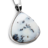 Dendritic Opal Necklace in Silver - Natural Designer Gemstone