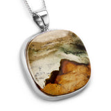'Rocky Seashore' Opalized Petrified Wood Necklace - Natural Designer Gemstone