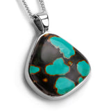 Irregular Shape Tibetan Turquoise Necklace - Natural Designer Gemstone