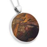 “Where the Mountains Meet the Sunset” Opalized Petrified Wood Necklace
