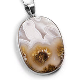 'Sunflower' Indonesian Moss Agate Necklace - Natural Designer Gemstone