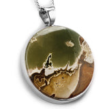 'Stormy Night at Sea' Opalized Petrified Wood Necklace - Natural Designer Gemstone