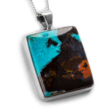 Scenic Opalized Petrified Wood Necklace - Natural Designer Gemstone