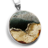 'Twilight Hills' Opalized Petrified Wood Necklace - Natural Designer Gemstone