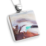 'Coastal Paradise' Opalized Petrified Wood Necklace - Natural Designer Gemstone