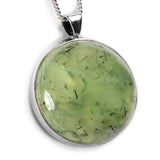 Statement Prehnite Necklace - Natural Designer Gemstone