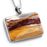 'Sunrise' Opalized Petrified Wood Necklace - Natural Designer Gemstone