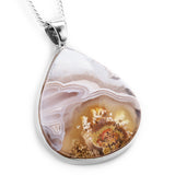 'Flower' Indonesian Moss Agate Necklace - Natural Designer Gemstone