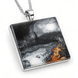 'Stormy Night at Sea' : Maligano Jasper Necklace in Silver