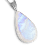 MAJESTIC & Top Quality  Rainbow Moonstone Necklace - Natural Designer Gemstone
