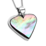 Tahitian Black Mother of Pearl HEART Necklace - Natural Designer Gemstone