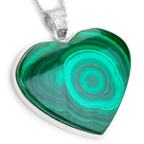 Magnificent & Gigantic Malachite Heart Necklace - Natural Designer Gemstone