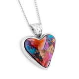 Vivid Rebel Heart – Mohave Oyster Copper Turquoise Necklace