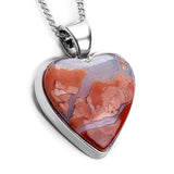 Mexican Cotton Candy Agate Heart Shape Necklace - Natural Designer Gemstone
