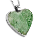 Hand Carved Moss Agate Leaf Necklace - Natural Designer Gemstone