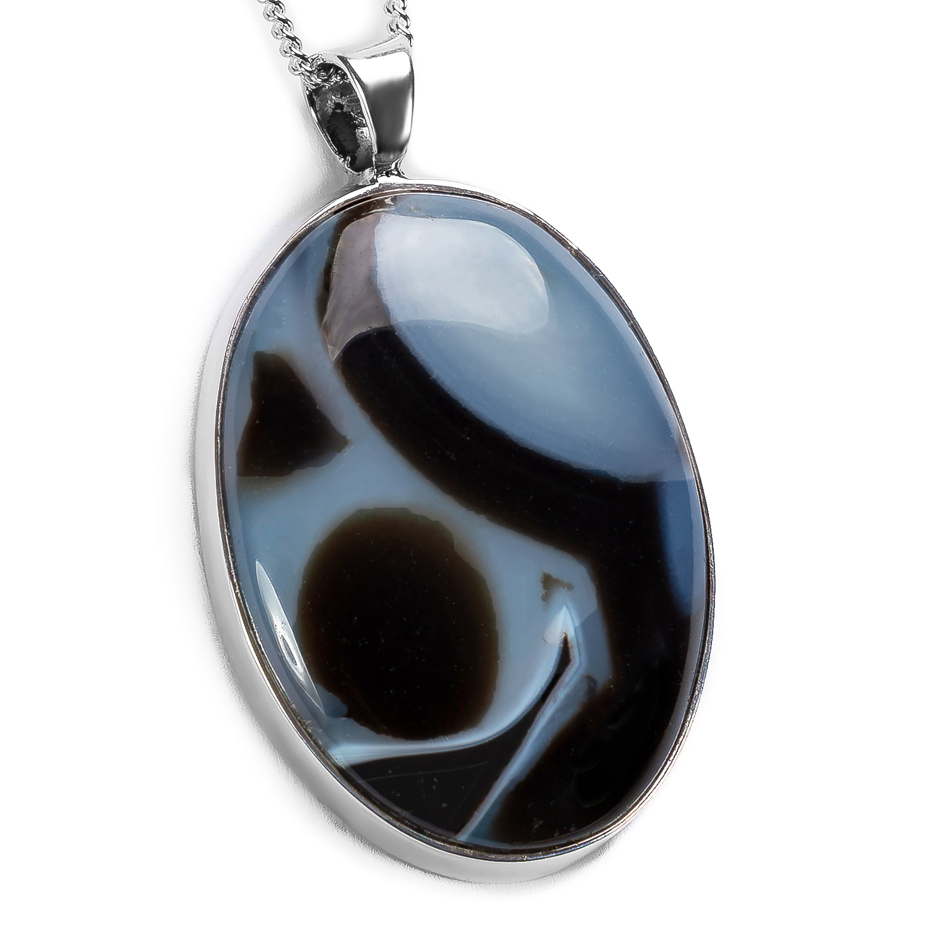 Exquisite Botswana Agate Necklace Designer Gemstone
