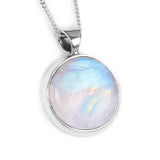 Natural Rainbow Flash Moonstone Necklace - Natural Designer Gemstone