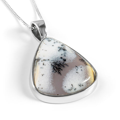 Pretty Dendritic Agate Necklace - Natural Designer Gemstone