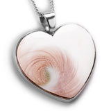 Hand-Carved  Heart Shiva Eye Shell Necklace - Natural Designer Gemstone