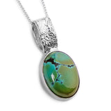 Rare Tibetan Turquoise Necklace - Himalayan Sky Stone