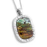 Born Bold: Natural Tibetan Turquoise Necklace in Sterling Silver