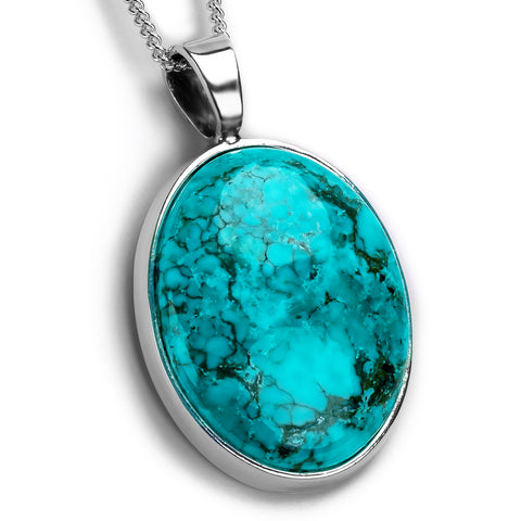 Pretty Tibetan Turquoise Necklace -Natural Designer Gemstone
