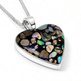 Natural Opal Composite Necklace in Silver - Natural Designer Gemstone