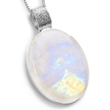 Fabulous Blue Flash Moonstone Gemstone Necklace - Natural Designer Gemstone