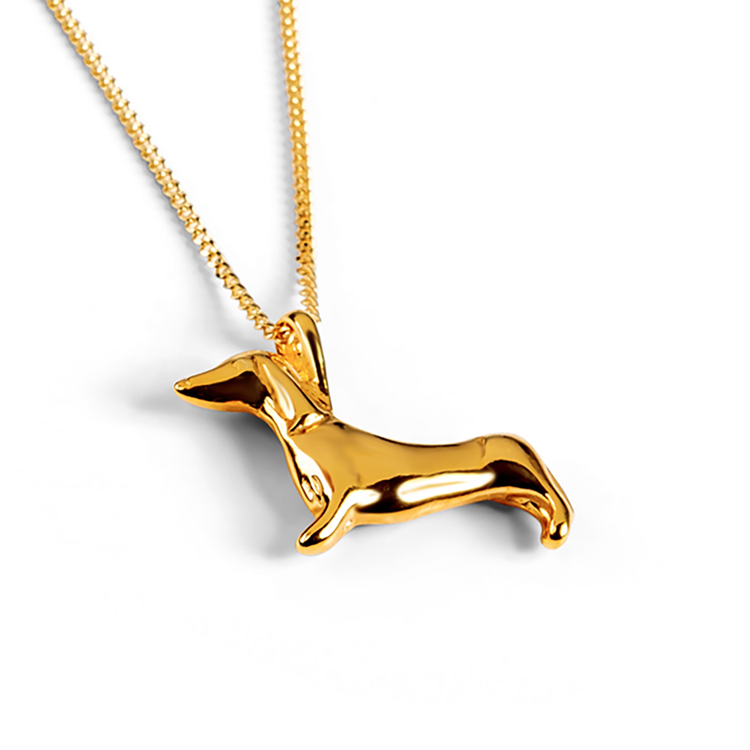 Miniature Dachshund/Sausage Dog Necklace in Silver